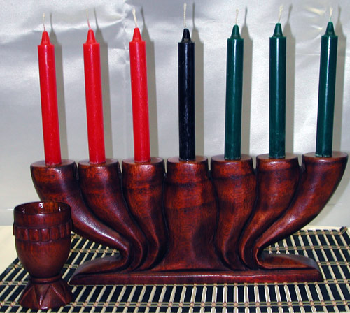 Kwanzaa Candle Holder- Kinara Complete Set with 7 Candles ...