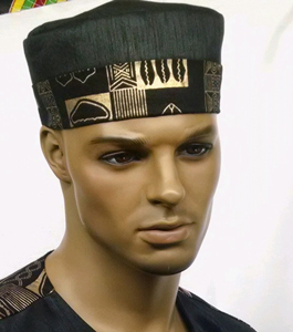 African-Gold-Black-Custom-Hat