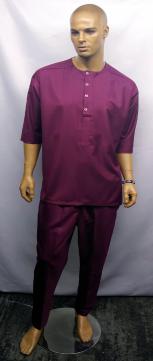 African-Burgundy-Senator-Suit