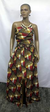 Elegant African Long Print Dress