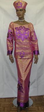 purple and gold african attire