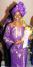 African Dress- Purple and Gold Ashoke Style Dress