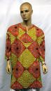 African Dashiki Shirt-  Rust Abstract Color