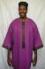 African Shirt- Purple and Black Trim  Dashiki Shirt (Sm - 6X-Large)