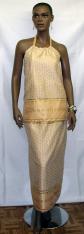 African  Elegant Cream George Skirt Set